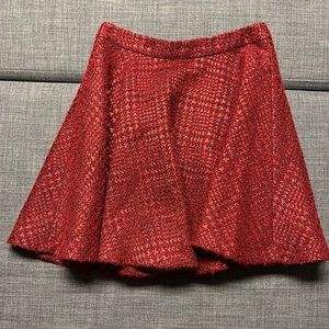 Alice + Olivia festive red skater skirt (size 2)
